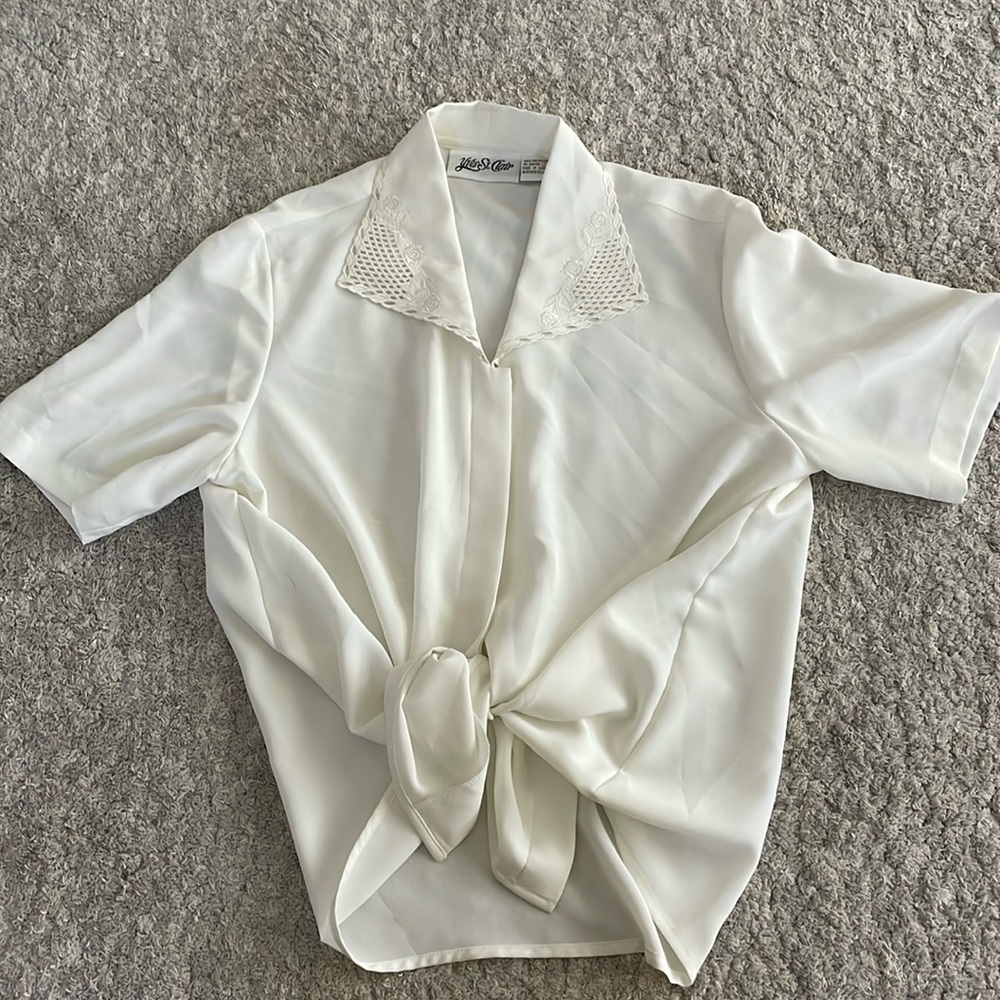 Yves St. Clair White Button Down Shirt